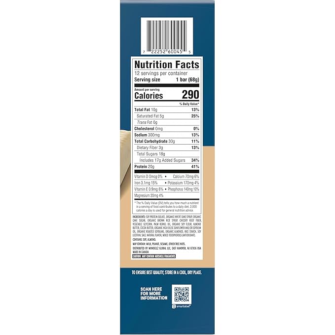 CLIF BUILDERS Protein Bars - Vanilla Almond Flavor - 20g Plant Based Protein - Gluten Free - Non-GMO - Low Glycemic - No Artificial Sweeteners - 2.4 oz. (12 Pack)