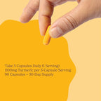 Premium 5-in-1 1100mg Turmeric Curcumin with Black Pepper for Maximized Bioavailability, Plus Boswellia & White Willow. USDA Organic Joint Support, Made in the USA and 3rd Party Tested. 180 Ct.