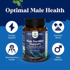 Pre Conception Male Fertility Supplement - Semen Volume Booster with CoQ10, Maca Root, Methyl Folate & D-Aspartic Acid - Mens Fertility Supplement for Sperm Motility - Conception for Him - 90 Count