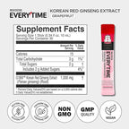 JUNG KWAN JANG Everytime Korean Red Ginseng Extract 1,000mg & Grapefruit - Vegan Ginseng Root Energy Drink Liquid Stick Supplements - Builds Stamina & Immunity, No Caffeine (10 Sticks, 0.34 fl oz)