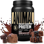 Animal Whey Isolate Protein Powder - Loaded for Pre & Post Workout Muscle Builder and Recovery with Digestive Enzymes for Men & Women - 25g Protein, Great Taste, Low Sugar - Brownie Batter 2 lbs