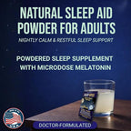Dr. Price’s Natural Sleep Aid Powder – Berry-Citrus, 30 Packs | Sleep Powder Drink Mix with Magnesium, Microdose Melatonin & Tryptophan | Sleep Support for Adults | Doctor-Formulated, Made in USA