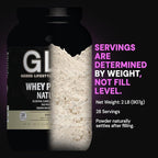 GLO Health Foods Cold-Processed Whey Protein - Vanilla Flavor - 24g Protein per Serving - Whey with Digestive Enzymes & BCAAs - Supports Muscle Growth, Strength & Recovery - 2 LB (28 Servings)