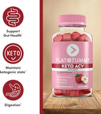 Flat Tummy Keto ACV Gummies, 60 Count – Specialized Formula, Post GLP-1 Keto Supplement, Vegan-Friendly, Non-GMO - Apple Cider Vinegar Gummies, BHB Salts, Beet and Pomegranate Superfood Powders