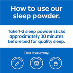 Dream Water Sleep Powder, Sugar-Free, Gluten-Free, Natural Flavors; Blend of 3 Ingredients, GABA, 5mg Melatonin, 5-HPT; Snoozeberry Flavor 60ct