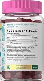 Carlyle Collagen Gummies | 60 Count | Multi Collagen Complex | Beauty Formula Supplement | Mixed Berry Flavor | Non-GMO, Gluten Free