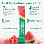 Venture Pal Hydration Packets + Liver Support- Liquid Daily IV Electrolyte Powder Packets with 7 Electrolytes & 5 Vitamins, Milk Thistle + L-Theanine | Sugar-Free | Keto Friendly | Vegan, 16 Sticks