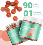 AFXMATE Ashwagandha Gummies for Women Sugar Free, Men's Ashwagandha Supplement Gummy with Vitamin D Magnesium Vegan (90 Counts)