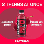 Protein2o Hydration Drink - 2-in-1 Liquid Clear Whey Protein Isolate and Electrolyte Drink - 15g Protein, Vitamins B5, B6 - Post-Workout Recovery - 16.9 Fl Oz - 12 Count Wild Cherry
