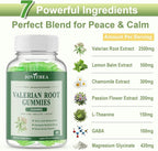 2 Pack Organic Valerian Root Gummies, Herbal Supplements for Calm & Relaxation, Natural Sleep Support for Adults & Kids, Melatonin Free, Vegan, Non-GMO, Gluten Free, Apple Flavor, 120 Count