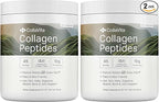 Collagen Peptides Powder Grass-Fed Pasture-Raised Hydrolyzed Collagen Powder, Type I & III Hair, Nails, Skin and Joints, Non-GMO, Paleo & Keto, Unflavored, 16 Fl oz. 2 Pack, 45 Servings