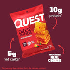 Quest Nutrition Cheese Crackers,Spicy Cheddar,10g of Protein,Low Carb,Made with Real Cheese,Protein Snack,4 Count (Pack of 2)