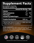 Inner Brightness Creatine Monohydrate Gummies for Men & Women 5000 mg, 3rd Party Tested, Creatine Chews for Muscle Growth, Strength & Energy Support, Sugar Free, Vegan, 120 Count, Mango Passionfruit