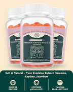 Premium Feminine Balance Gummies for Women - Hawaiian Pineapple pH Balance Probiotic Gummies for Odor and Flora Wellness, Immune Support, Vegan, 60 Count