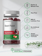 Horbäach Beet Root Gummies | Advanced Formula | 100 Count | Vegan, Non-GMO & Gluten Free | Strawberry Flavor