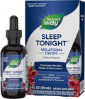 Nature's Way Sleep Tonight Melatonin Drops with L-Theanine, Non-Habit Forming Support*, 2 Oz, Cherry Flavor