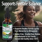 Nature's Answer Alcohol-Free 1 Fluid Ounce Black Cohosh Extract | Supports Female Balance | Gluten-Free | Non-GMO | Made in The USA | Cruelty-Free
