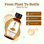 SVA Fenugreek Seed Oil - 1 Fl Oz – 100% Natural Cold Pressed Fenugreek Oil - for Face, Skin Care, Hair Care, Scalp Massage & Body Massage – Carrier Oil with Dropper