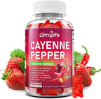 Cayenne Pepper Beet Root Gummies, with Beetroot Garlic CoQ10 Hawthorn Berry Grape Seed Extract Olive Leaf Nattokinase Hibiscus Vitamin D Nitric Oxide and Others, Support Overall Wellness, 60 Count