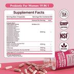 Vaginal Probiotics with Prebiotics Cranberry, 60 Billion CFU 14 Strains Probiotics for Women with Prebiotic & D-Mannose, Womens Probiotic for Vaginal Flora, Odor Control, pH Balance - 60 Capsules