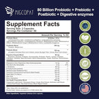 Probiotic Prebiotic, Postbiotic & Digestive Enzymes for Digestive Health, 80 Billion CFU Probiotics Complete Gut Support with Berberine, Cinnamon, L-Glutamine, for Men & Women, 120 Capsules