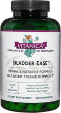 Vitanica Bladder Ease - Herbal Supplement for Bladder Tissue Health Support - Support Healthy Function of the Bladder Wall Tissue - Urinary Health Supplement with Vitamin A - Vegan - 180 Capsules