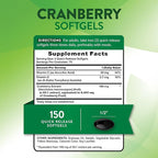 Nature's Truth Cranberry Pills with Vitamin C | 150 Softgels | Urinary Tract Health Support | Non-GMO & Gluten Free Supplement
