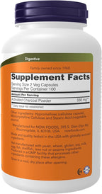 NOW Foods Supplements, Activated Charcoal Made from Coconut Shells, Non-GMO Project Verified, Detox Support*, 200 Veg Capsules