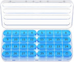 Zoksi Monthly Pill Organizer 1 Times a Day, 30 Day Pill Box Organizer,One Month Pill Case for Travel, 31 Day Daily Medcine Container for Vitamins, Supplement & Medication