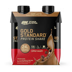 Optimum Nutrition Gold Standard Protein Shake,24g Protein,Ready to Drink-Protein Shakes,Gluten Free,Cafe Latte,11 Fl Oz,(Pack of 24)