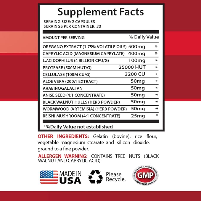 Natural immunity booster - CANDIDA AWAY PLUS - Candida formula, candida support kit, candida away extra strength, candida complex support, liver cleanse detox & repair supplement 3 Bot 180 Capsules
