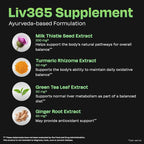Auric Liv365 Liver Detox Supplement 40 Tablets | Lemon Flavour Advanced Herbal Formula for Liver Health, Detox & Cleansing