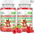Magnesium Glycinate Gummies for Kids - Kids Magnesium Glycinate Gummies Supplement with L-Theanine, Vitamin B6, D3 for Kids & Adults Sleep Calm Relaxation Brain Bones,Sugar Free Raspberry 120ct