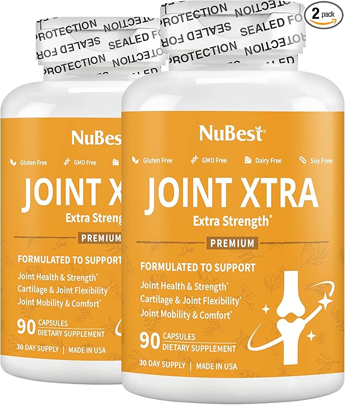 NuBest Joint Xtra - Joint Support Supplement - Joint Health Formula with Triple Joint Strength - Glucosamine, Chondroitin, Turmeric, MSM & Boswellia for Joint Health & Cartilage Health (Pack 2)