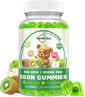 Iron Supplement Gummies for Kids - with Calcium, Zinc, Kids Multivitamin with Iron Gummies - Immune Support, Blood Builder & Energy Support for Iron Deficiency, Anemia, Apple & Kiwi Flavor, 60 Count