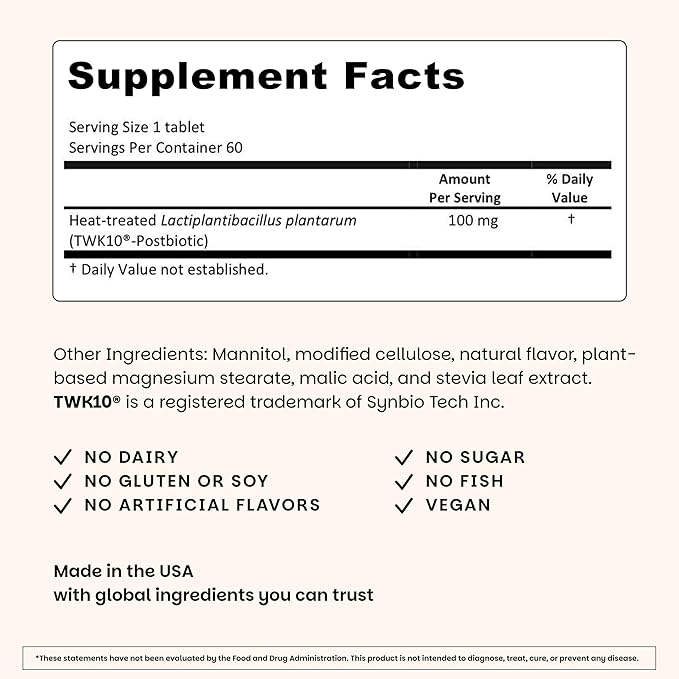EZ Melts VitalMuscle Dissolvable Tablets - Supports Strength, Lean Growth, Recovery for Men & Women - Clinically Studied TWK10 Postbiotic - Gentle on the Stomach - Non-GMO & Vegan - 60 Tablets