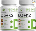 DEAL SUPPLEMENT 2 Pack Vitamin D3 5,000 IU + K2 MK7 Softgels, 500 Count | 2-in-1 Complex | Supports Heart, Bone, Teeth & Immune Health | Easy to Swallow
