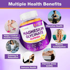 Magnesium Glycinate Gummies Supplement for Adults Women, Magnesium Gummies with L-Threonate, Ashwagandha, Vitamin B6- Sleep, Relaxation, Calm, Energy, Vegan, Sugar Free, 60 Count