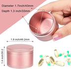 Pink Metal Pill Box Daily - Single Waterproof Travel Pill Container for Purse, Portable Pill Case for Vitamins, Fish Oil, Medicine, Cute Pill Holder Organizer, Big Size