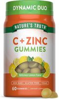 Nature's Truth Vitamin C Gummies with Zinc for Adults | 60 count | Immune Support | Vegan, Non GMO & Gluten Free Supplement