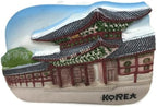 WitnyStore Tiny 2¾" Gyeongbokgung Palace Seoul South Korea - Miniature Hand Made Resin 3D Asia Landmark Tourist Attractions Decorative Refrigerator Fridge Magnets Collectible Traveler Souvenirs Gifts