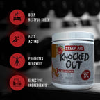 5% Nutrition Rich Piana Knocked Out Natural Sleep Aid | Post-Workout Recovery & Deep Sleep Supplement | GABA, Melatonin, Chamomile, Tyrosine, 5-HTP, & More | 7.3 oz, 30 Servings (Apple Cider)