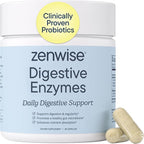 Zenwise Health Digestive Enzymes with Bromelain & Papaya - Multi Enzymes Digestion Supplement with Probiotics & Prebiotics for Gut Health, Gas & Bloating Relief - Men & Women - 45 Vegetarian Capsules