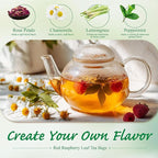 WT WEETEE Red Raspberry Leaf Tea Bags, 60 Count Corn Fibre, Pure Cut & Sifted Raspberry Leaves, No Sugar, No Caffeine, Natural Pregnancy Tea