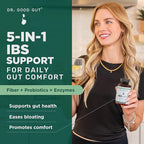 IBSoothe – Digestive Health Supplement for Women & Men with Fiber, Probiotics, Enzymes & Peppermint Oil for Gas Relief, Digestive Health, IBS/Constipation Relief – 90 Capsules