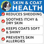 BARK&SPARK Omega 3 for Dogs - 180 Fish Oil Treats for Dog Shedding, Skin Allergy, Itch Relief, Hot Spots Treatment - Joint Health - Skin and Coat Supplement - EPA & DHA Fatty Acids - Canine Salmon Oil