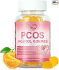 PCOS Inositol Gummies for Ovarian & Hormonal Balance, 60 Count PCOS Gummies with Myo-Inositol, Folate & Zinc Helps Menstrual Cycle, Orange Flavor Ovulation Gummy for Wellness Ovulation & Fertility