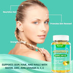 Vitamin E 400 IU Gummies for Women, Vitamin E Chewable Supplement with VIT A, C, Biotin, Zinc, Powerful Antioxidant, Skin & Hair Health, 60 Count