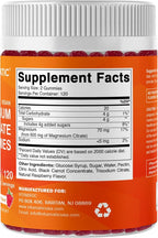 Vitamatic Magnesium Citrate Gummies 600mg per Serving - 240 Vegan Gummies - Natural Raspberry Flavor - High Absorption Magnesium Supplement - Supports Nerve, Bone and Muscle Health
