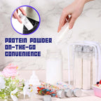 Shinylin 33 Pcs Protein Powder Travel Container Set 21 Pcs 50ml Reusable Powder Supplement Plastic Tubes and Portable Travel Organizer Zip up Bags Funnels Spoon and Labels for Workout Fitness